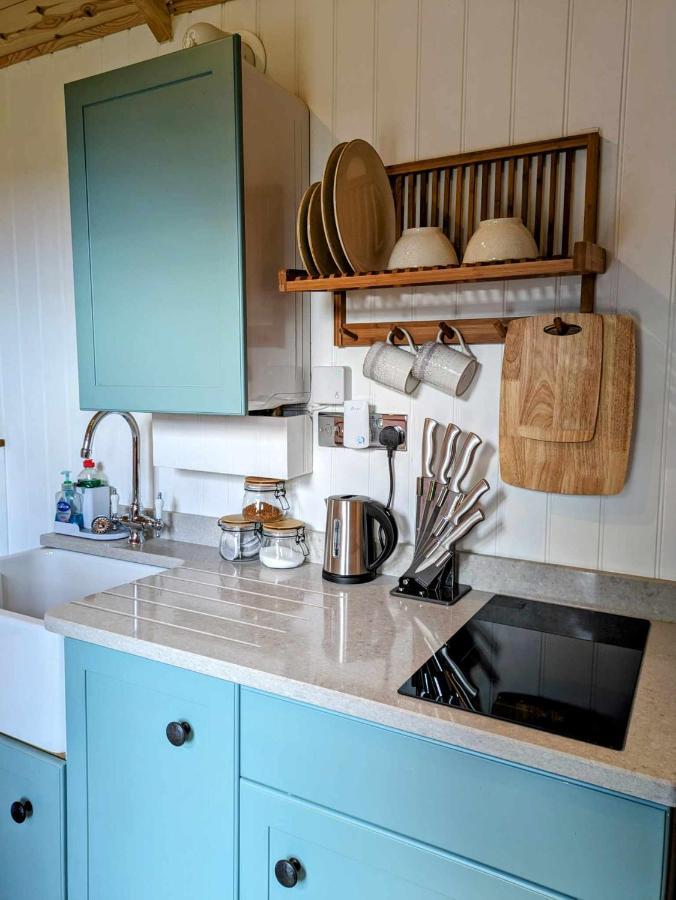 Romantic Nature Retreat, Luxury Glamping & Stargazing Views - Dragonfly Shepherd Hut Yarpole Luaran gambar