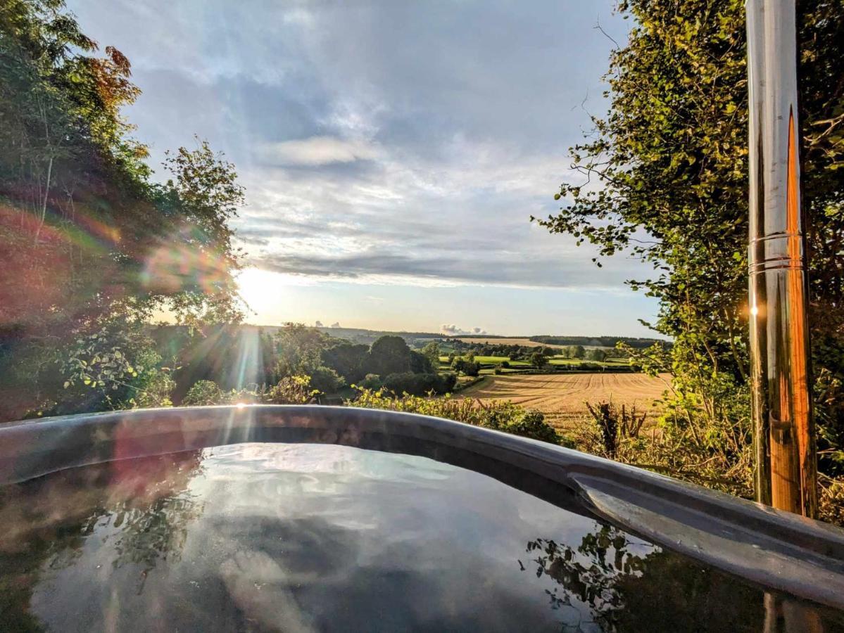 Romantic Nature Retreat, Luxury Glamping & Stargazing Views - Dragonfly Shepherd Hut Yarpole Luaran gambar
