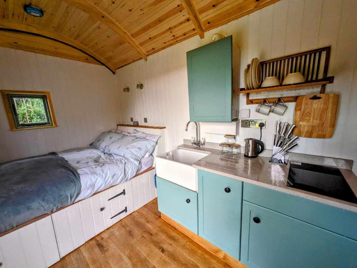 Romantic Nature Retreat, Luxury Glamping & Stargazing Views - Dragonfly Shepherd Hut Yarpole Luaran gambar